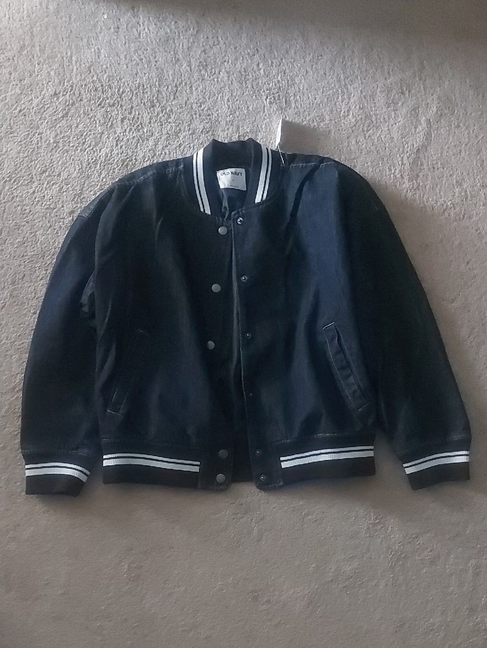 Old Navy jean bomber jacket size M - Picture 2 of 3